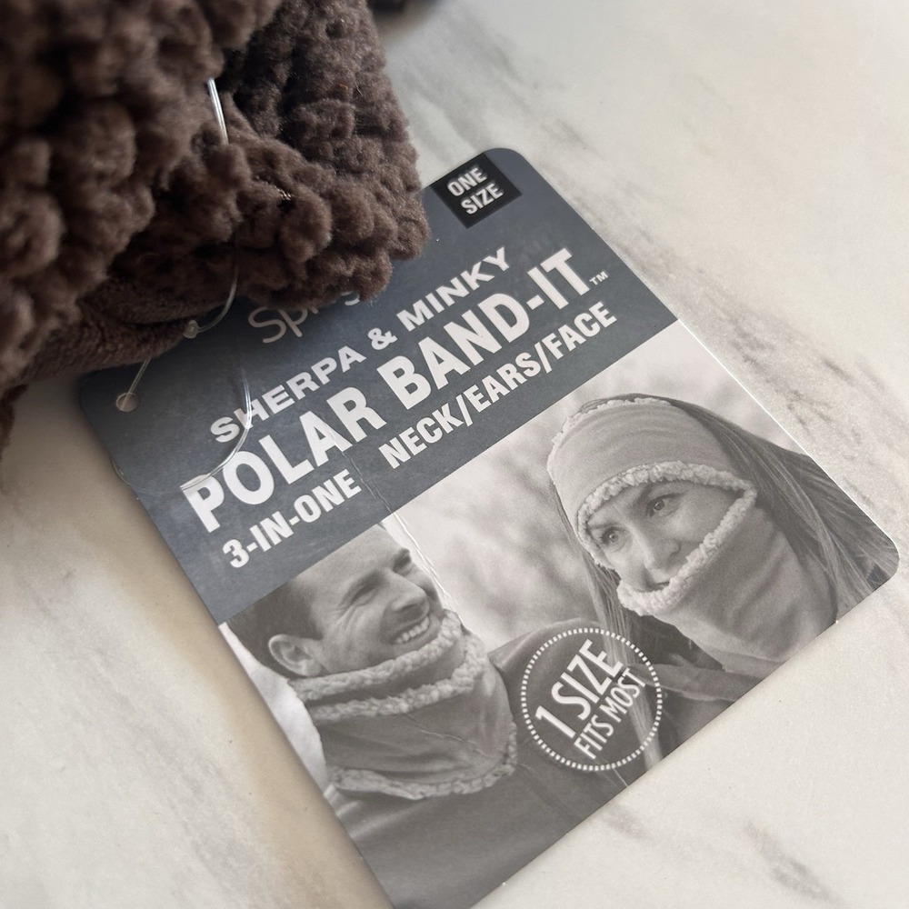 NEW! Sprigs Sherpa & Minky Polar Band-it 3 in 1 Neck Ears & Face Gaiter Mink BxF - Picture 2 of 4
